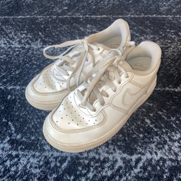 Kids White Air Force One Running Shoes 11.5 Toddler Sneakers - Picture 2 of 9